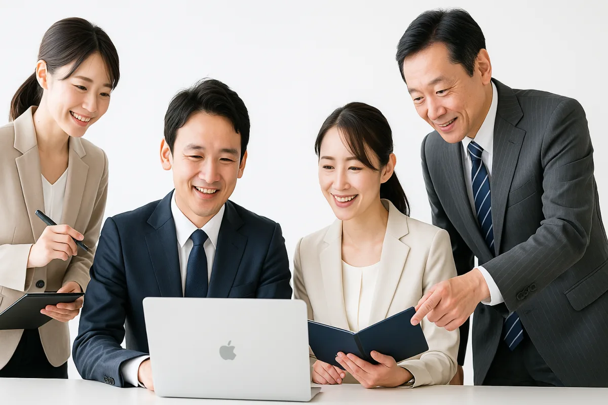 経営者と専門家がともに数字を確認している様子